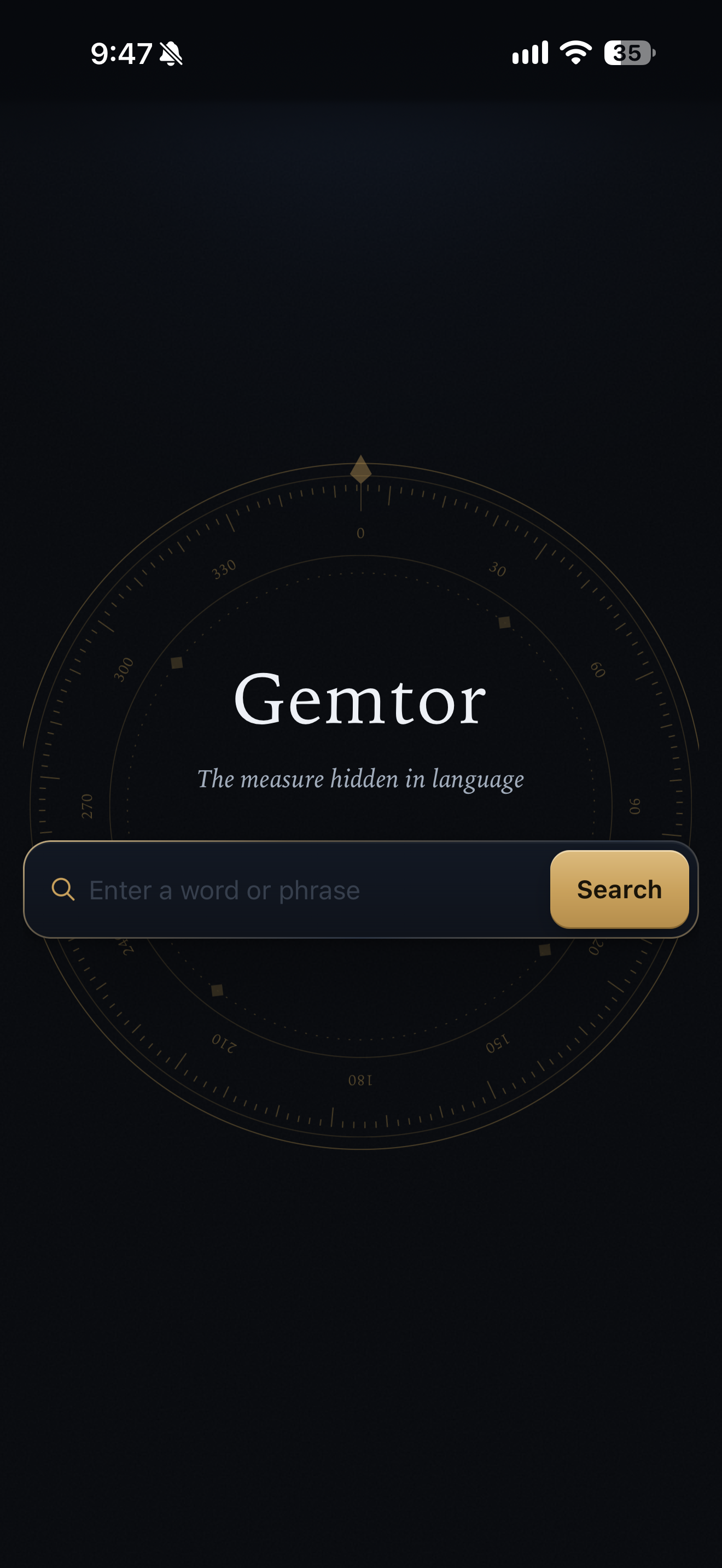 Gemtor running on an iPhone